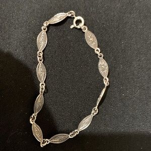 Sterling and marquisite bracelet